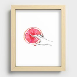 Sticky Grapefruit Recessed Framed Print