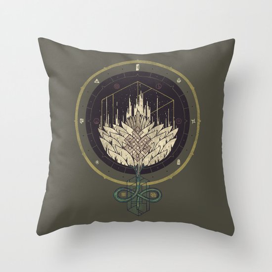 Fading Dahlia Throw Pillow
