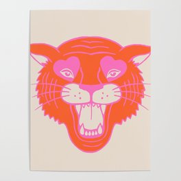 Neon Tiger Poster
