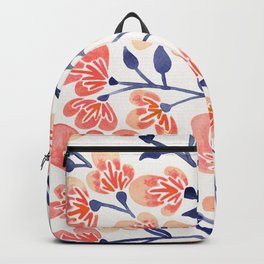 Cherry Blossoms – Peach & Navy Palette Backpack