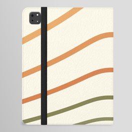 Abstract Retro Wavy lines pattern - Retro colors iPad Folio Case