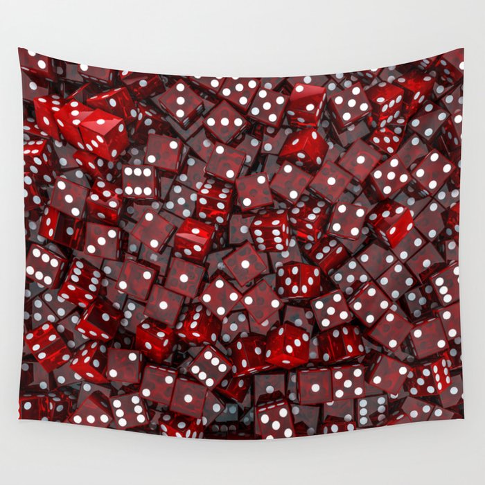 Red dice Wall Tapestry