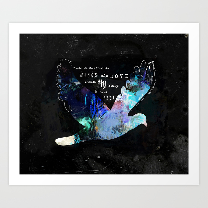 Dove Psalm 55 6 Wings Of A Dove Scripture Abstract Art Michel Keck