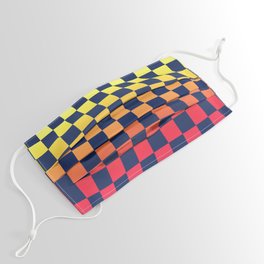 Checkered Sunset Gradient (Vintage) Face Mask