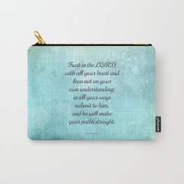 Proverbs 3:5-6, Encouraging Bible Quote Carry-All Pouch