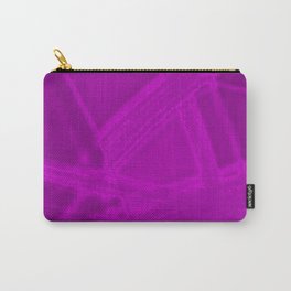Frosty edges with chaotic pink lines of intersecting glowing bright energy waves.  Carry-All Pouch