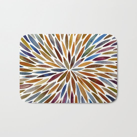 Watercolor Burst – Retro Palette Bath Mat