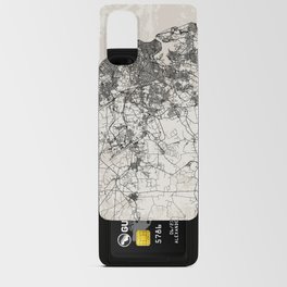 Havana, Cuba - Black and White Map Android Card Case
