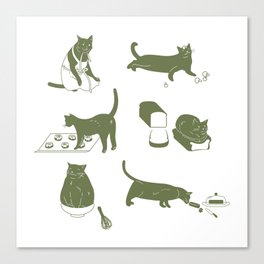 Kitchen cats Canvas Print