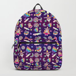 1997 Neon Rainbow Occult Sticker Collection Backpack