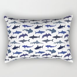Blue Sharks Rectangular Pillow