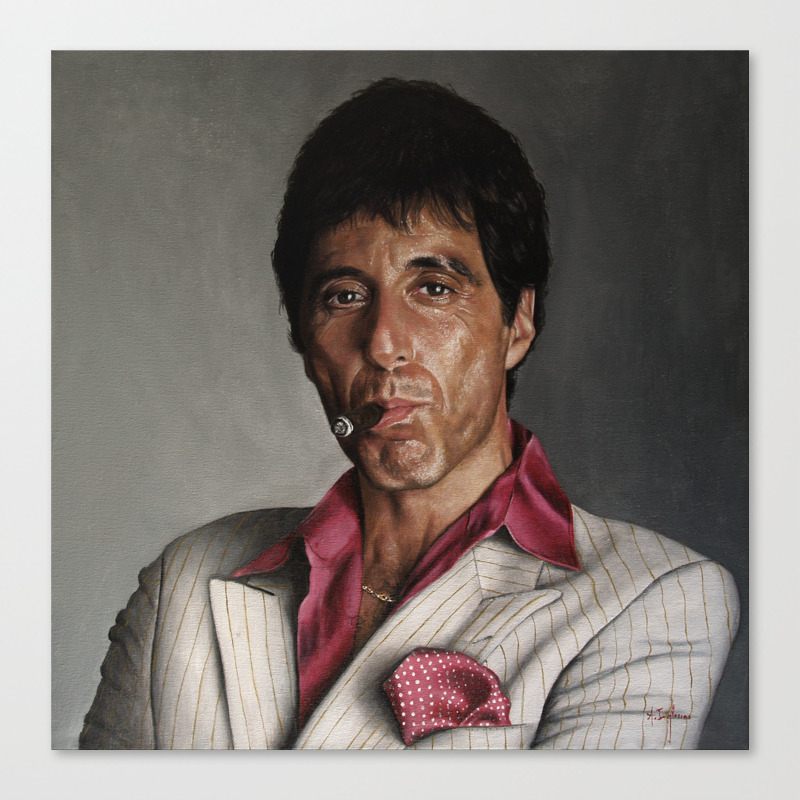 Tony Montana Canvas Print By Agustiniglesiasart Society6
