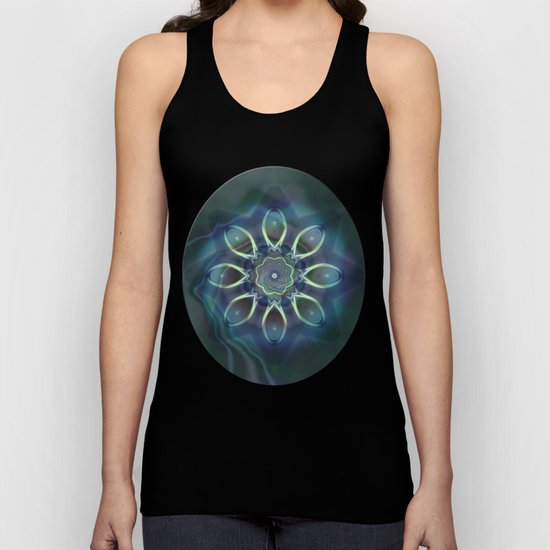 Blue Tone Fractal Unisex Tank Top