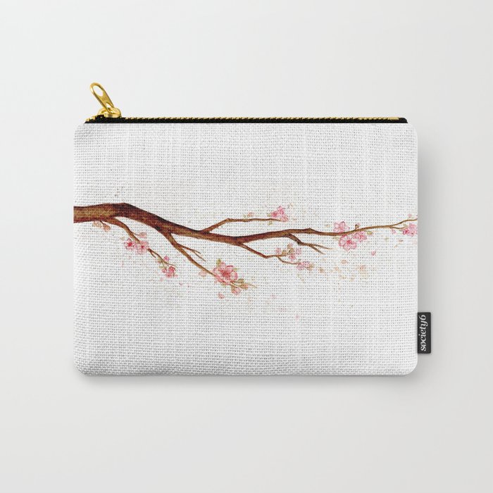 Cherry Tree Branch Carry-All Pouch
