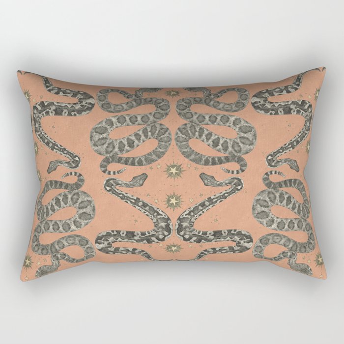 celestial snakes peach Rectangular Pillow