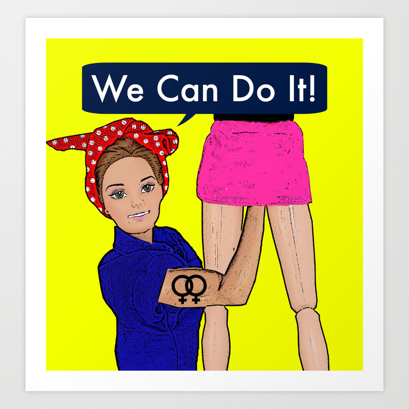 Lesbians We Can Do It Funny Lesbian Pop Art Art Print By Plasticpam Society6