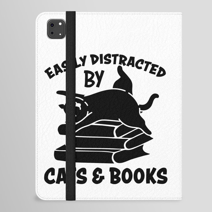 Easily Distracted By Cats & Books iPad Folio Case