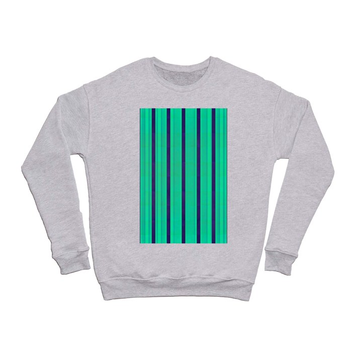 Green Mint and Stripes Crewneck Sweatshirt