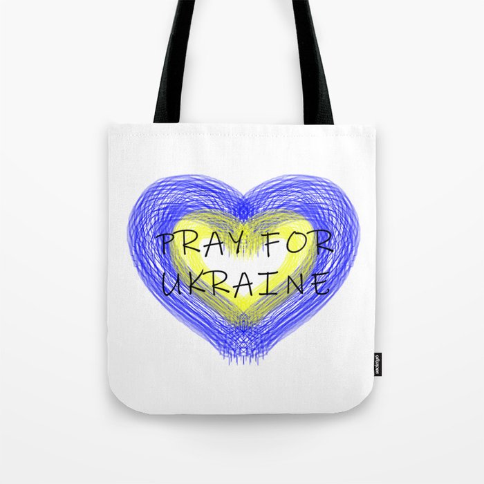 Ukraine Ukrainian Flag Cute Heart Tote Bag