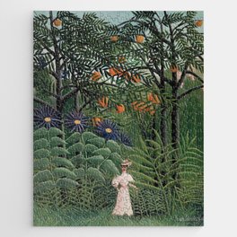 Woman Walking in an Exotic Forest Jigsaw Puzzle