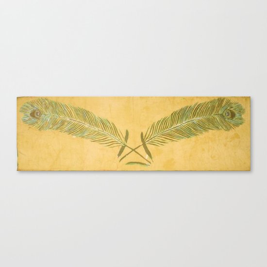 Peacock Batik Canvas Print