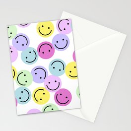 Bright neon smiley design  Stationery Card