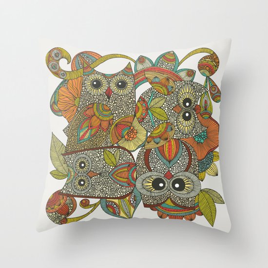 4 Owls Throw Pillow
