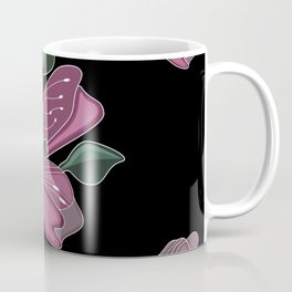 Beautiful green and fuchsia floral print inspired by glorious art deco style, popular in glamorous 1920's Coffee Mug