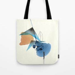 Blue Arrows - Cream Background Tote Bag