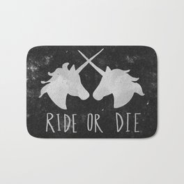 Ride or Die Unicorn Magic Bath Mat | Magic, Horse, Friends, Magical, Painting, Rideordie, Illustration, Wording, Fantasy, Digital 