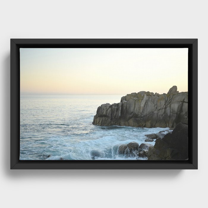 Lover's Point Sunrise Pacific Grove California Coast Monterey Bay Landscape Nature Seascape West Coast Pacific Ocean Framed Canvas