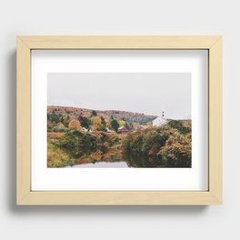 Country scene in Stowe Vermont - 35mm film Recessed Framed Print