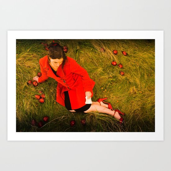 Lizzie Nunnery and the Apples Art Print