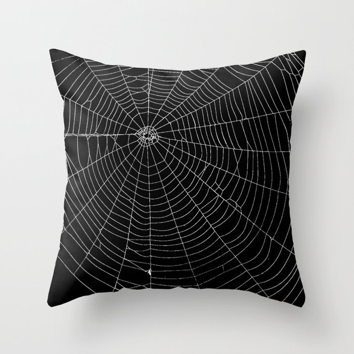 Spiders Web Throw Pillow