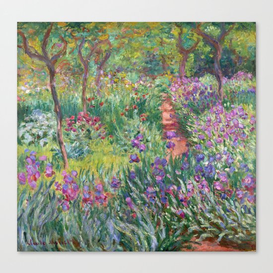 The Iris Garden at Giverny by Claude Monet Canvas Print