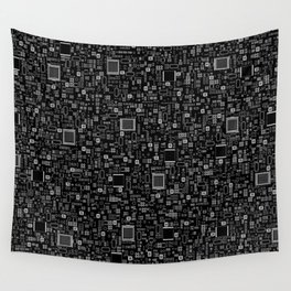 All Tech Line INVERTED / Highly detailed computer circuit board pattern Wall Tapestry