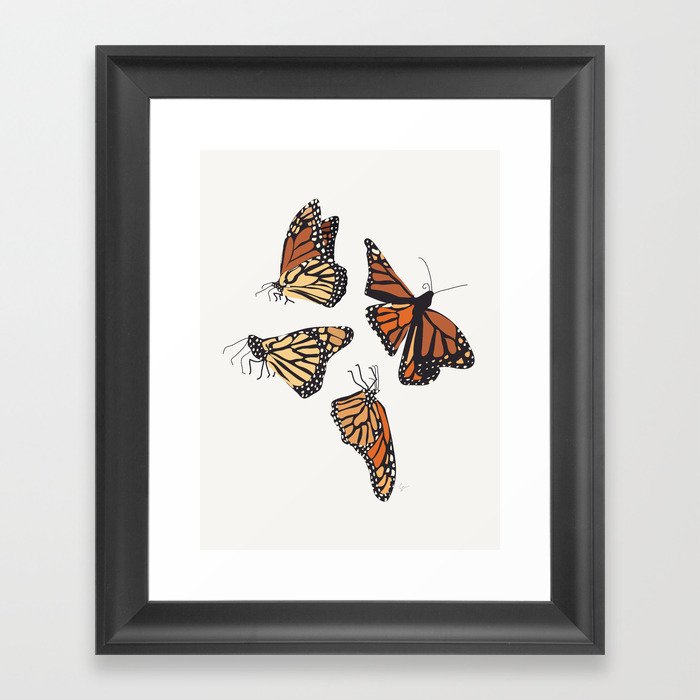 Monarch Butterflies Framed Art Print