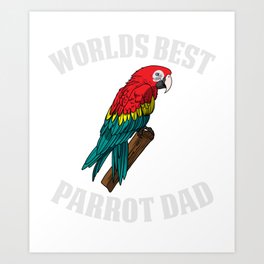 Parrot Art Print | Graphicdesign, Gift, Ara, Ornithology, Cockatoo, Pirate, Christmas, Parrots, Vacation, Birthday 