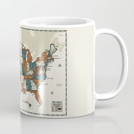 USA Vintage Map Coffee Mug