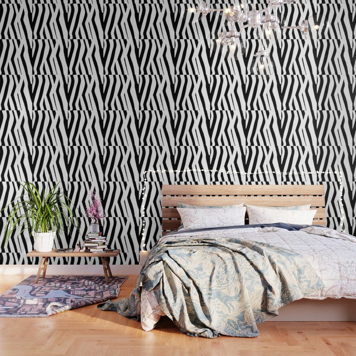 Black And White Zebra Wallpaper By Bndesigns Society6