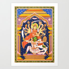 Hindu Durga 6 Art Print
