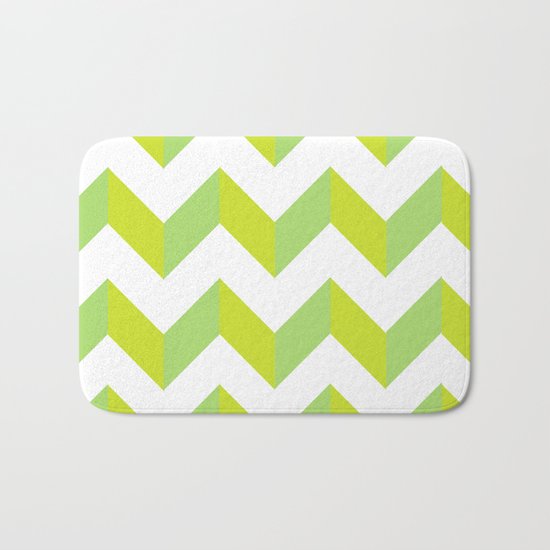 green pattern geometric Bath Mat