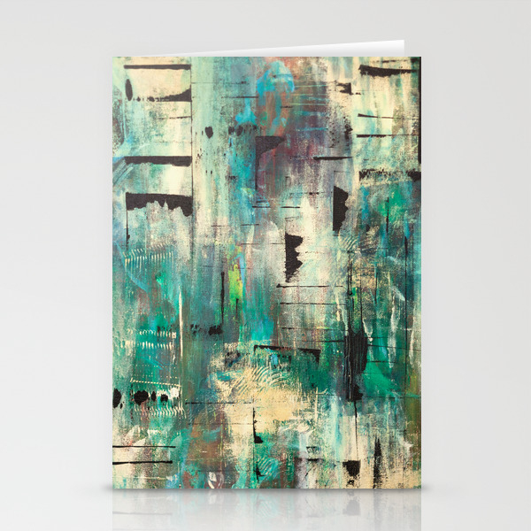 Singing In The Rain Original Painting By Cyd Rust Stationery
