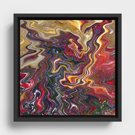 Colourful Smoke Trippy Abstract Psychedelic Artwork Framed Canvas