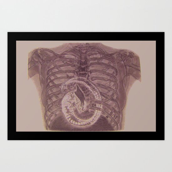 Birth Of Queen Alien Art Print