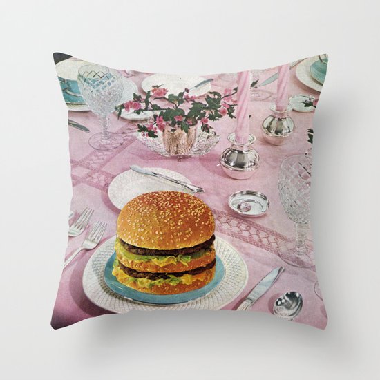 BURGER Throw Pillow