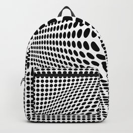 Op Art Victor Vasarely Style Backpack | Pop Art, Escher, Graphic, Black, Minimalism, Simplicity, Optical, Move, Blackandwhite, Line 