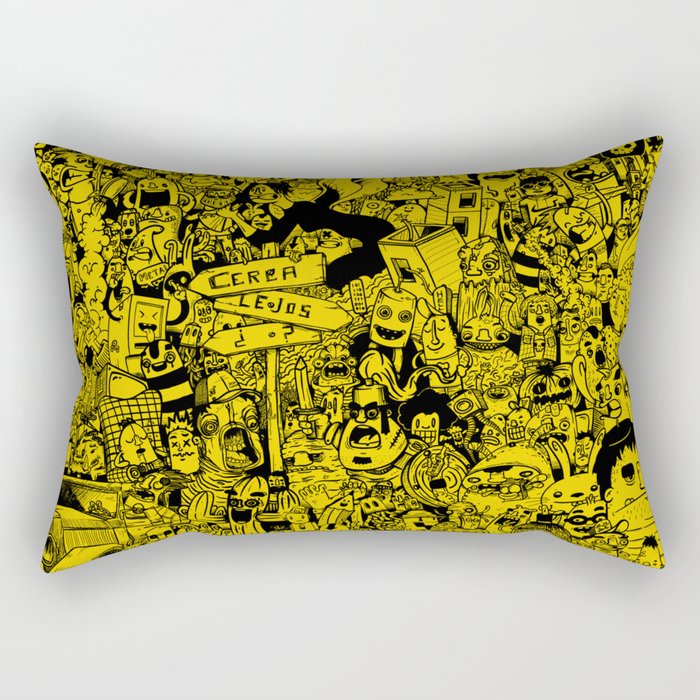 Yellow mashup Rectangular Pillow