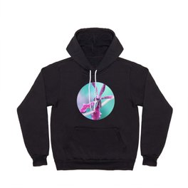 Orchid In Purple And Turquoise Blue  Hoody