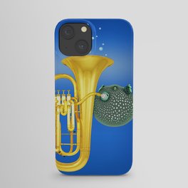 Puffer Fish Playing Tuba iPhone Case